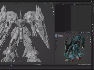 XC06 Scarab - Original Lowpoly Mecha -  Rigged and Animated Low-poly 3D model