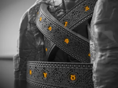 Colored 3D Printable Statue Zodiac Sign Aries Free 3D print model