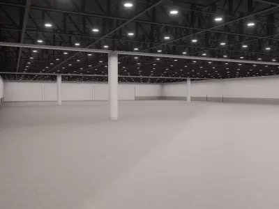 San Diego Convention Center Halls EFGH Low-poly 3D model