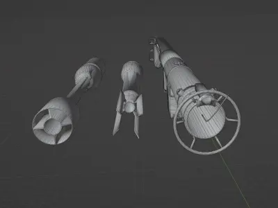 M1 Bazooka Low-poly 3D model