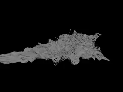 Water Splash Animated 3D model 3D model