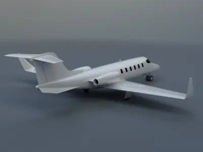 Learjet 28-29 Longhorn private jet CAD model 3D model
