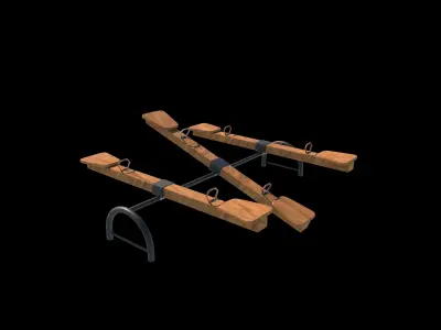 Wooden See-Saw 3D model