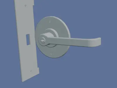 Door Handle Low-Poly PBR Low-poly 3D model