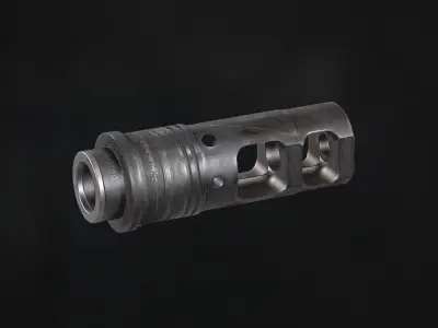 SOCOM-556 Muzzle Brake Low-poly 3D model