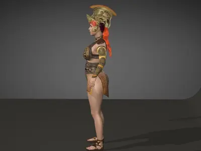 Athena Low-poly 3D model