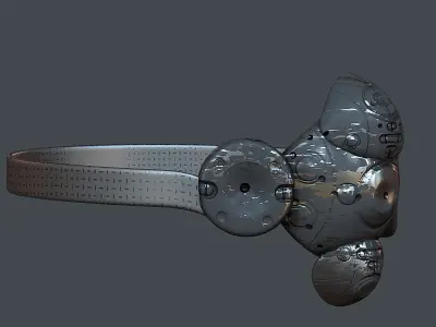 Gas mask helmet 3d model scifi Low-poly Low-poly 3D model