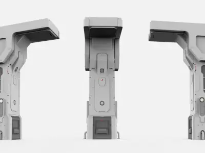 sci-fi Architecture kitbash 50 3D model