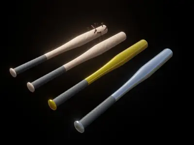 Baseball Bats Free low-poly 3D model