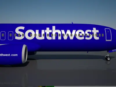 Southwest 737 MAX - 9 3D model