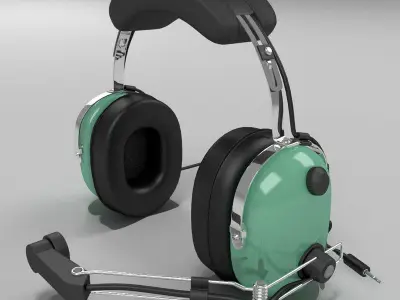Headset aviator 3D model