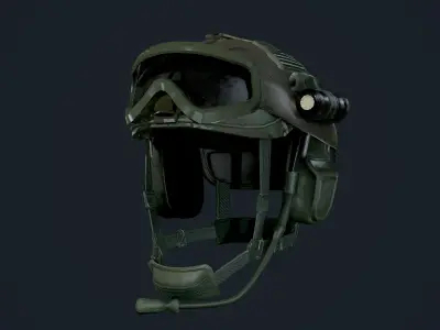 Military Helmet Game Ready Low-poly 3D model