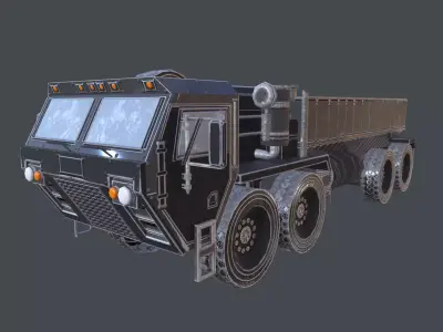 Wagon Truck Low-poly 3D model