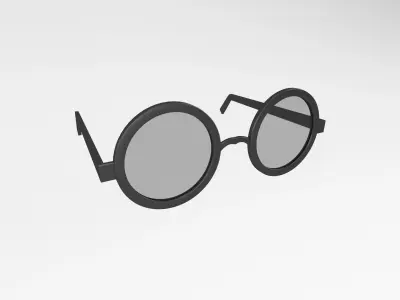 Cartoon Glasses v1 002 Low-poly 3D model