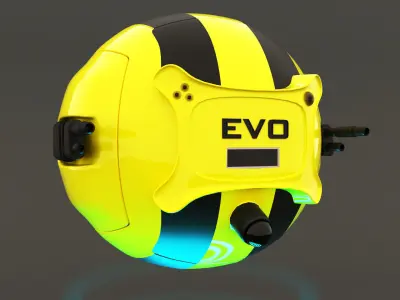 Drone evo ball floating in air 3D model