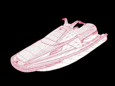 Jetski 3D Model Low-poly 3D model