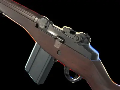 M14 Rifle Low-poly 3D model