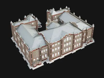 Queen Anne style building 3D model