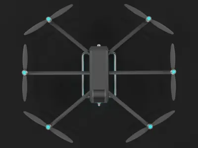 Military drone 3D model 3D model