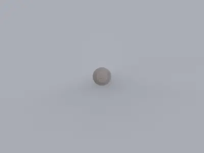 Scroll cigarette with stripe 3D model