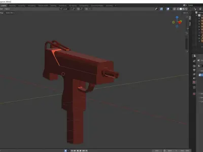 usp 3d gun Free 3D model