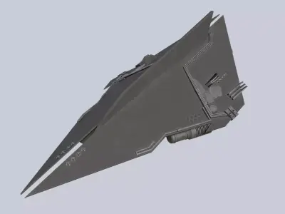 Alien ship Low-poly 3D model