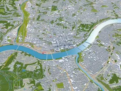 Cincinnati City Ohio USA 3D model buy