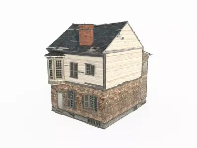 17th century urban buildings and houses 3D model