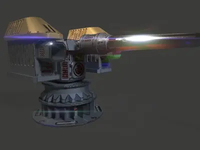 LASER WEAPON SYSTEM Low-poly 3D model