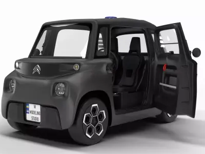 Citroen Ami 2020 Police HQ interior 3D model