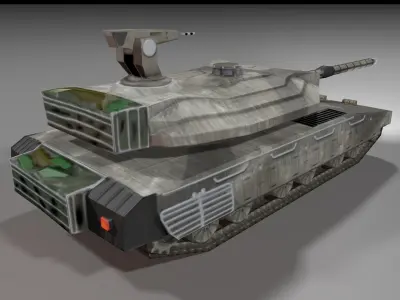 Merkado Tank Low-poly 3D model