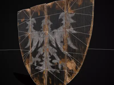 Bird Coat of Arms Low-poly 3D model