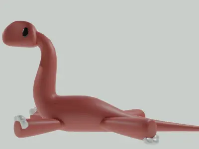 Brontosauru cute 3D model 3D model
