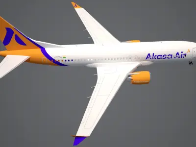 Akasa Air Boeing 737 Max 8 3D model
