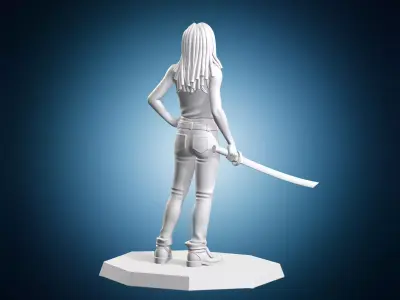 Michonne Katana The Walking Dead Miniature 3D print model