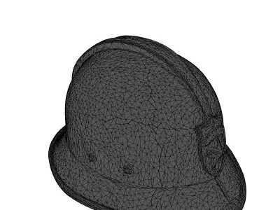 WWII Dented Steel Helmet 3D model