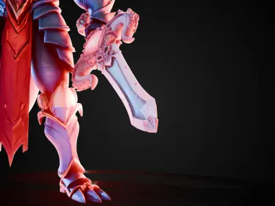 Stylized Sword - Dragonsoul Edge Eternaflare - Game Ready 3D model
