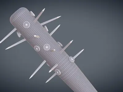 Spiked Baseball Bat Low-poly 3D model