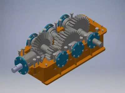 Speed Reducer Gearbox 3D model