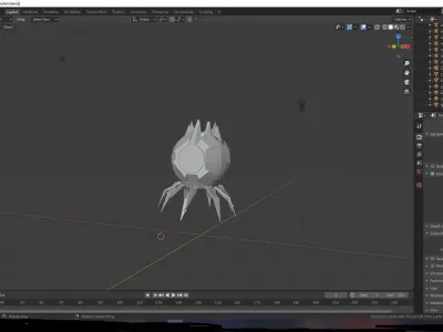 SIFI Robot Spider Low-poly 3D model