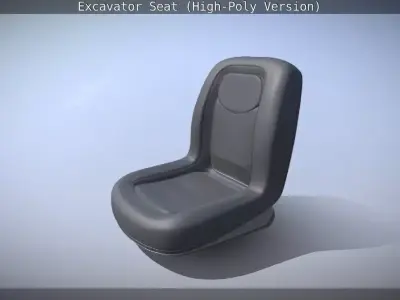 Excavator Seat - High-Poly Version 3D model