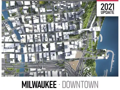 Milwaukee Low-poly 3D model