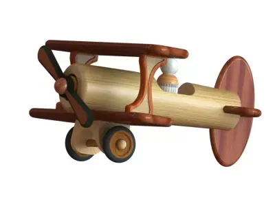 Biplane Toy Aircraft 3D print model