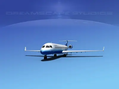 Bombardier CRJ900 United Express 2 3D model