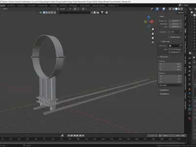 Oil And Gas Heat Exchanger Saddle Engineering Design 3D model
