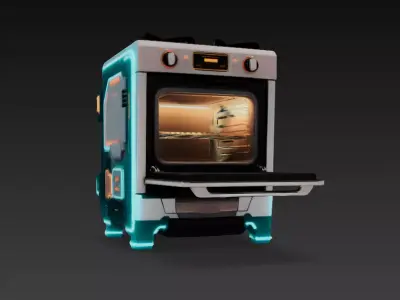 sci-fi oven Low-poly 3D model