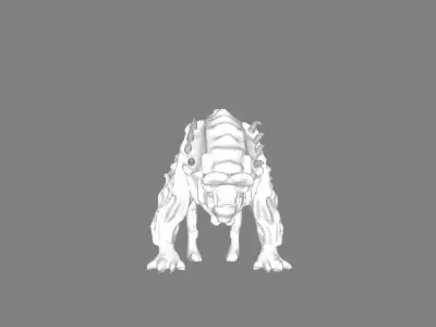 mostro bestioide Low-poly 3D model