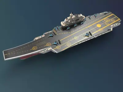 Admiral Kuznetsov Aircraft Carrier 3D model