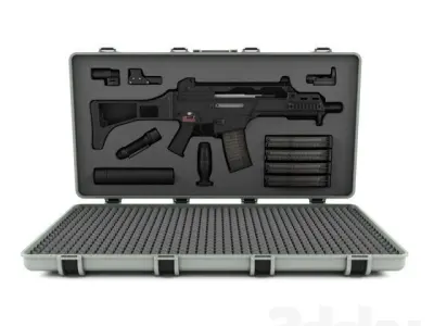 Low Poly M416 Gun Model 3D model