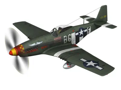 North American P-51D Mustang - Speedball Alice 3D model